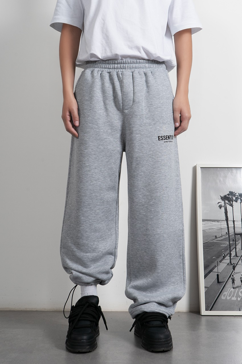 ESSENTIALS Amsterdam wide leg Gray