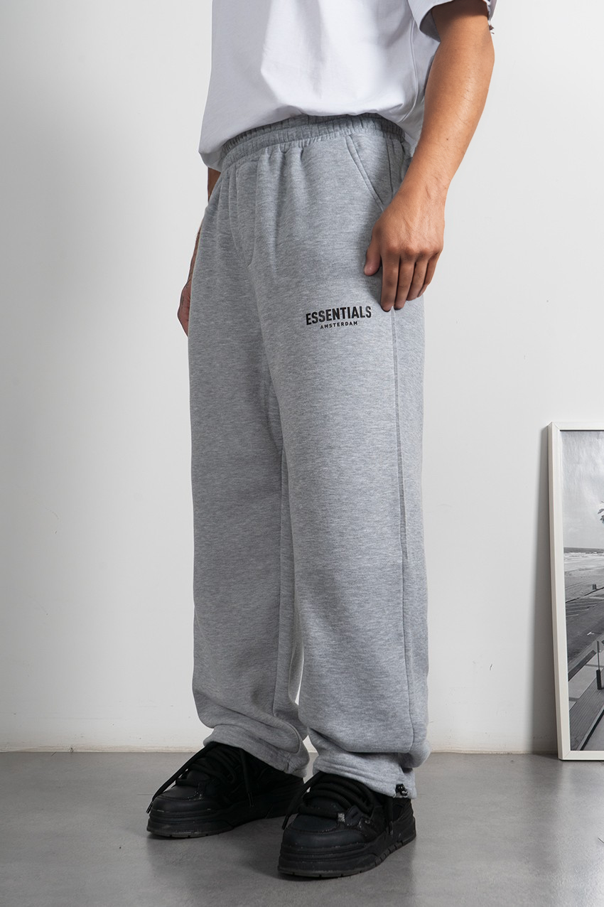 ESSENTIALS Amsterdam wide leg Gray